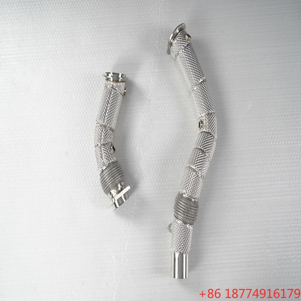 Escudo Térmico de Alta Performance OBM para M2/M2C/M3/M4 F80/F82/F83 S55 S58 3.0T 2014-- Downpipe de Fluxo Livre em Aço Inox 304 em Estoque