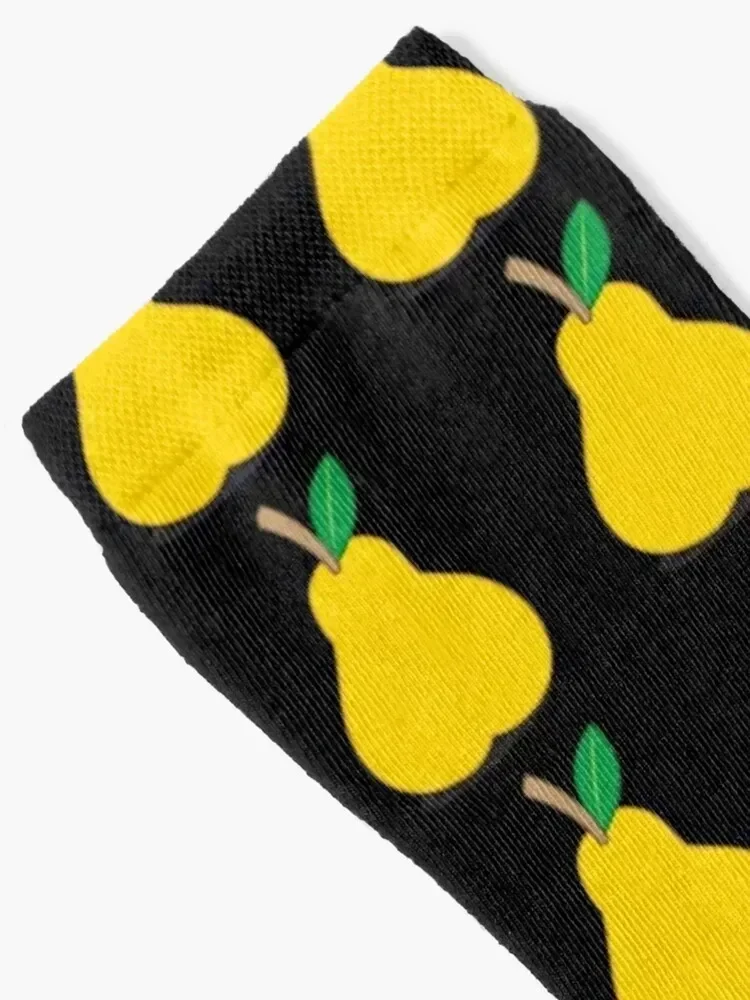 Yellow PEAR Socks luxe FASHION Novelties Socks For Women Men's