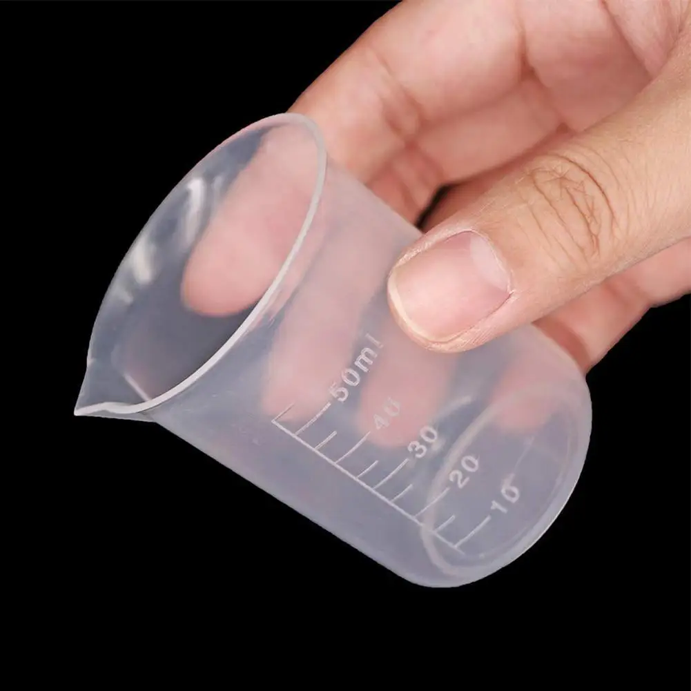 Transparent Scale Plastic Measuring Cup V Shape Mouth Laboratory Beakers Milk Tea Store Measuring Cup Volumetric Beaker Kitchen