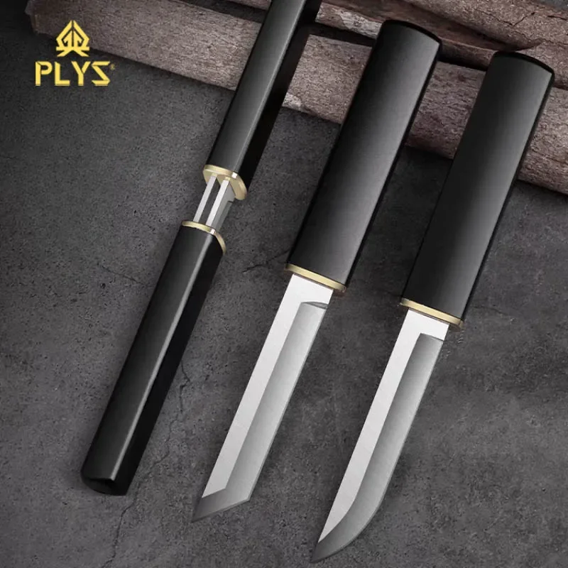 PLYS stainless steel knife portable high hardness fruit knife, dragon and phoenix double knife mandarin duck son mother knife