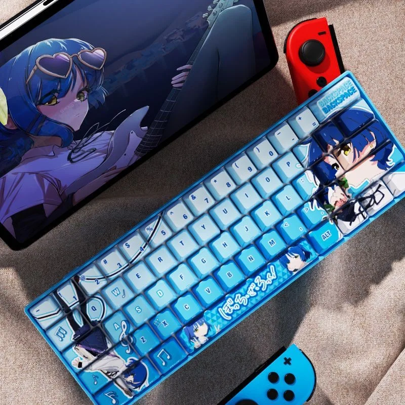 ヤマダリョウ キーキャップ ボッチ・ザ・ロック チリー サイド刻印 光透過 PBT 熱昇華 二次元アニメーション キーキャップ