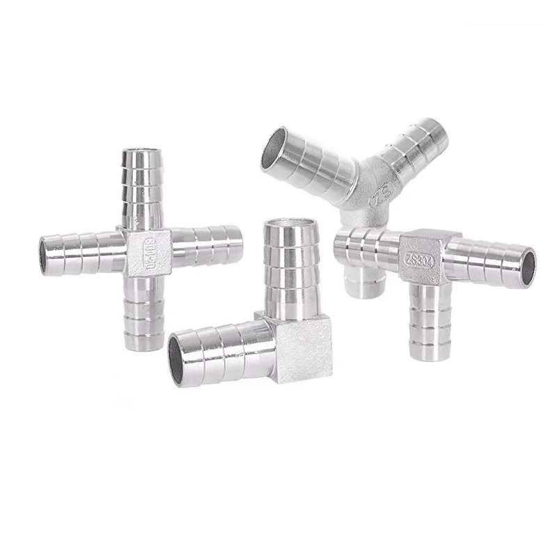 304 Stainless Steel Tee Pagoda Connector T-type Y-type L-type Cross Four-way Water Pipe Leather Pipe Gas Pipe Pagoda Connector