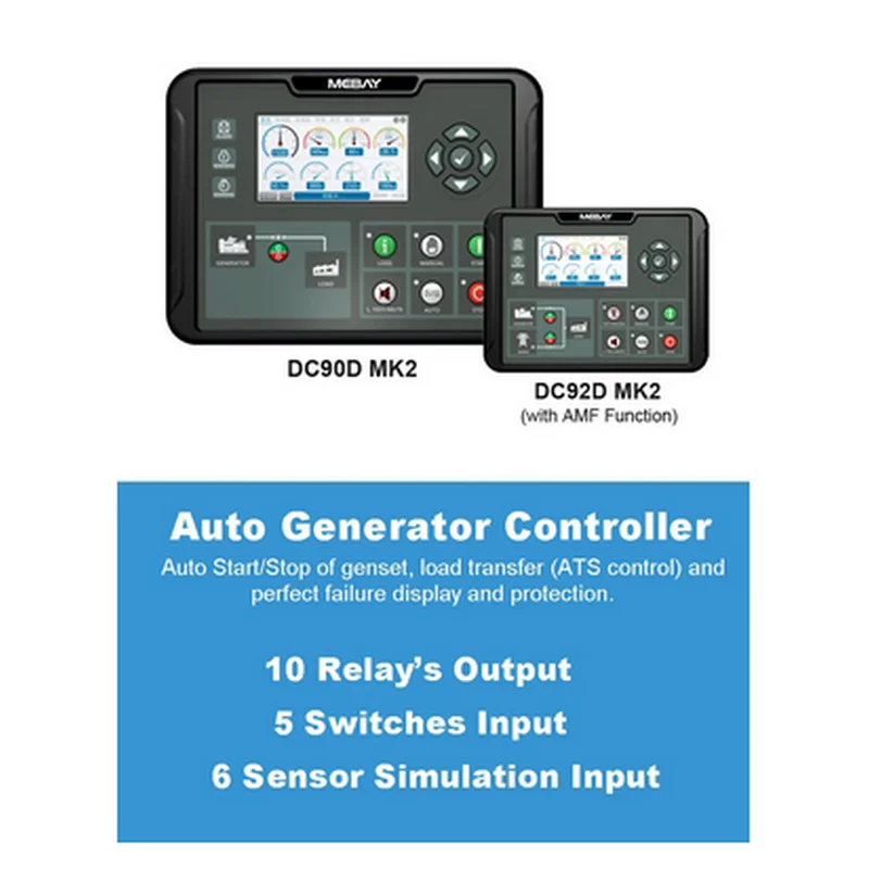 Imagem -04 - Mebay Novo Gerador Controlador Dc90d com Pode Porta 10 Saída de Relé Sensor Entrada Pode Substituir de Dse7310