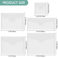10 Pack Stamp and Die Storage Pockets, Reusable Plastic Envelopes Waterproof Sticker Organizer Receipt Holder Storage Folders