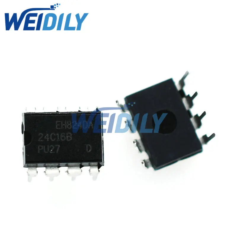 10PCS 24C16B 24C16 24C16AN AT24C16 24C16N at24c16 DIP-8 storage chip Wholesale dip8