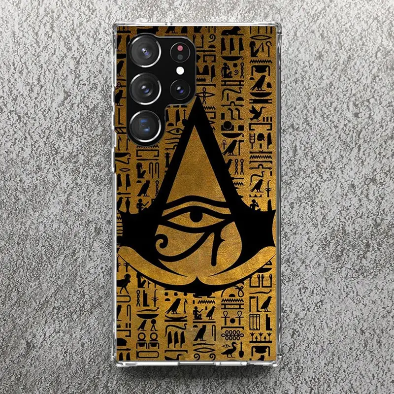 Sacred Eye of Horus Egypt Fresco Phone Case For Samsung Galaxy S24 S23 S22 S21 Ultra S20 FE S10 Plus S10E S9 S8 + Soft Cover She