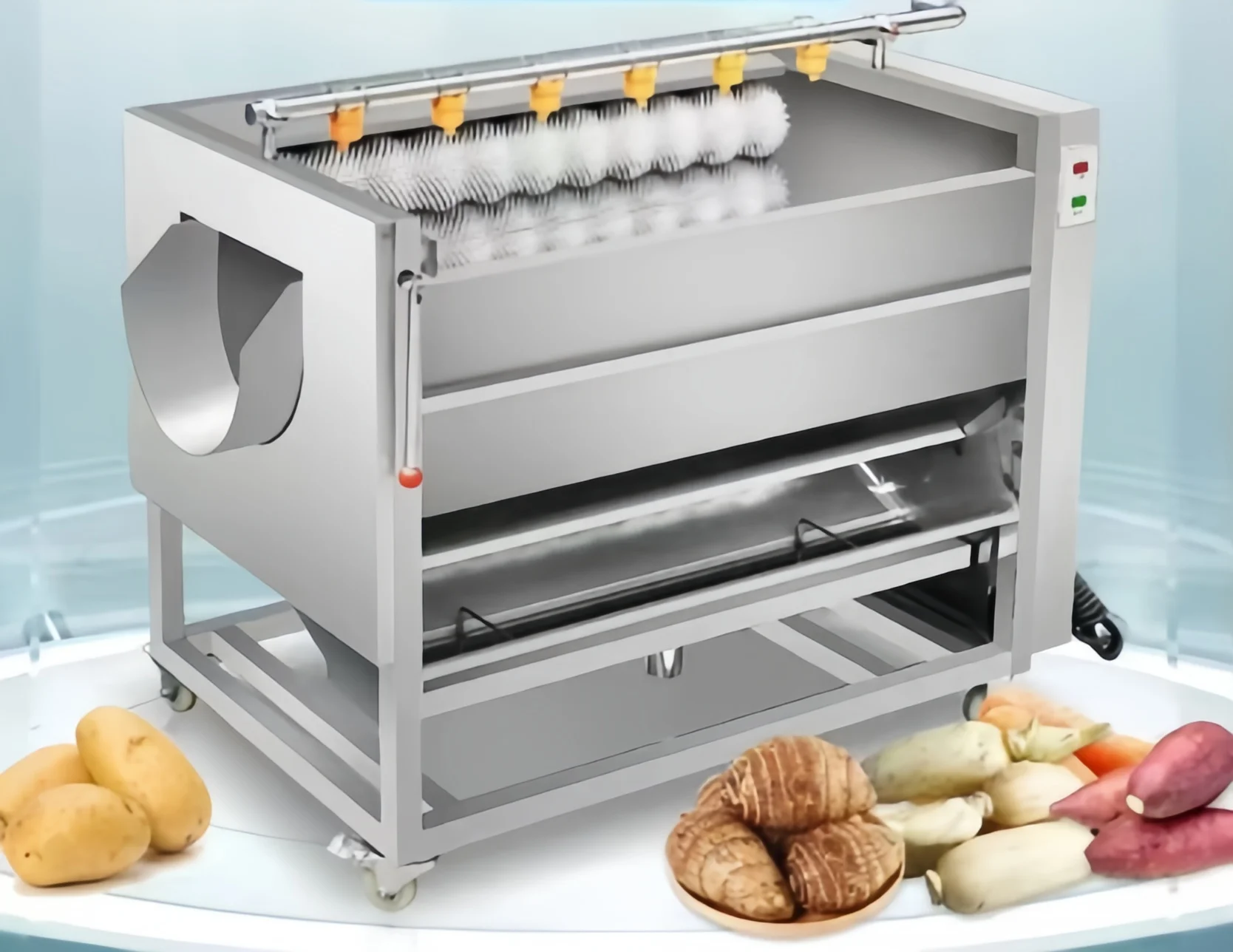 Cassava Peeling Washing  Vegetable Washing Carrot Peeling Machine Brush Cleaning Machine Brush Washing