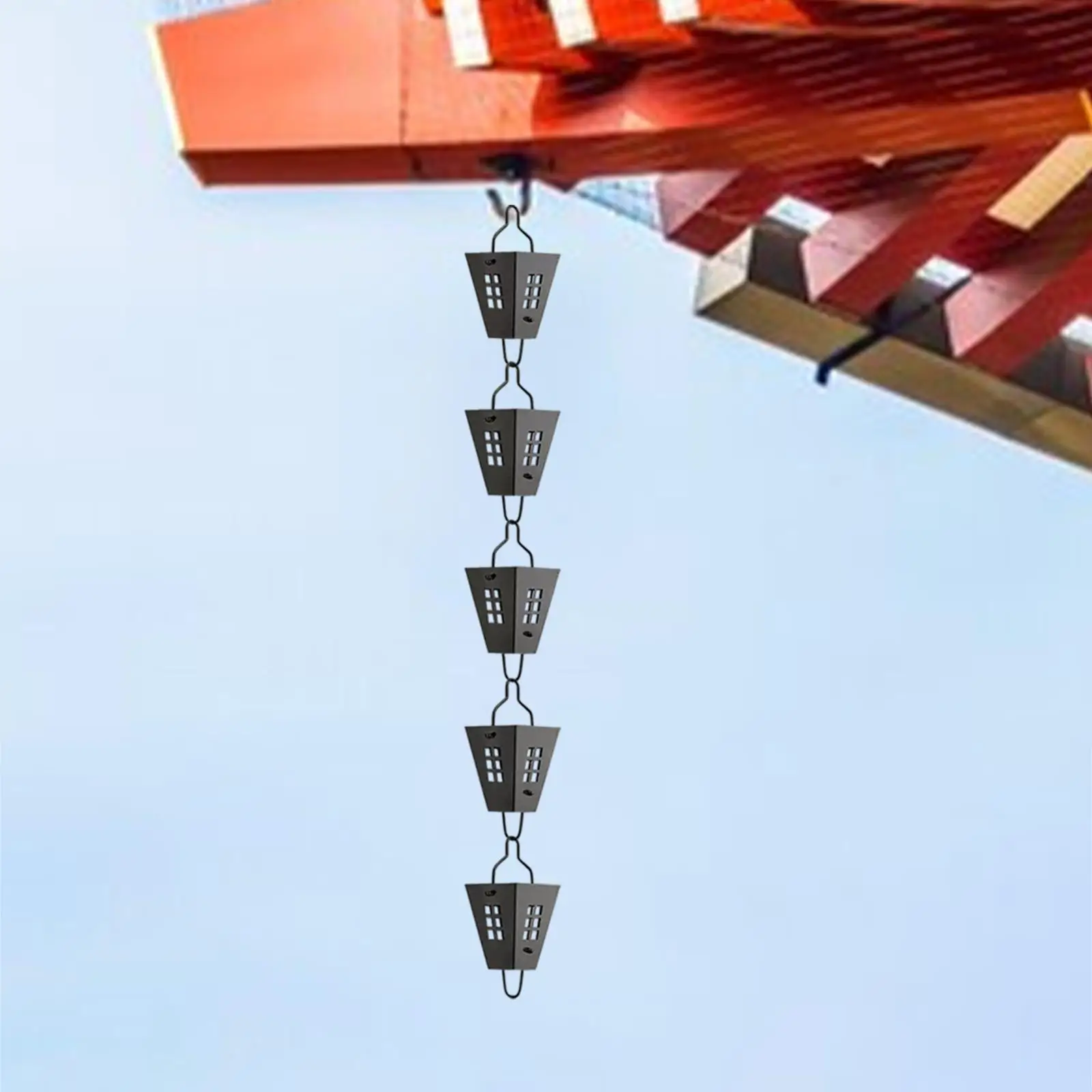 Rain Chain Gutter Adapter Stainless Steel Outdoor Courtyard Rainwater Catcher Downspout for House and Garden