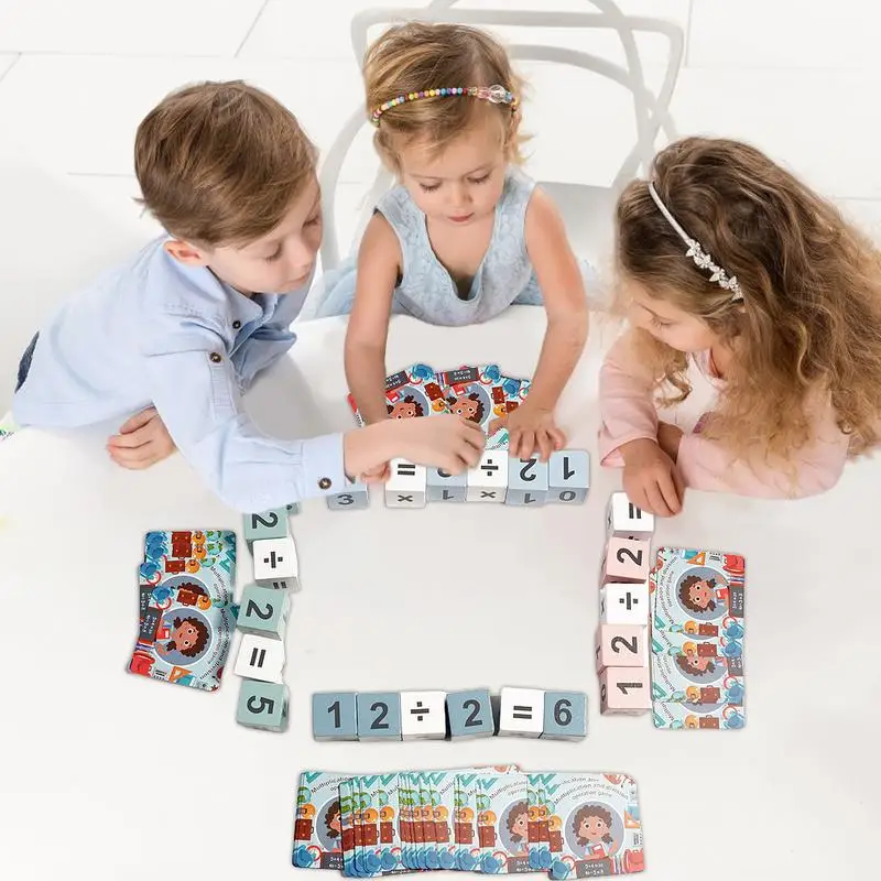 Juguete de tablero de matemáticas de madera, juegos de mesa de multiplicación, juego de mesa, juego de viaje familiar, juguetes educativos para niños y niñas