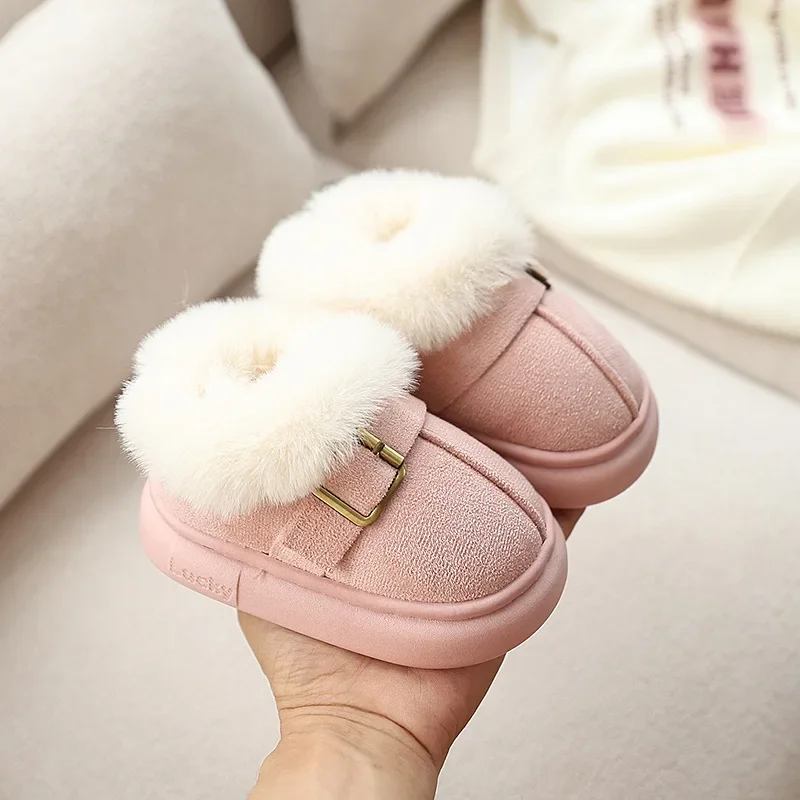 Winter Boy Fleece-lined Warm Snow Boots Girl Children Non-slip Short Boots Soft Comfortable Cotton Shoes Baby Kids Outdoor Wear