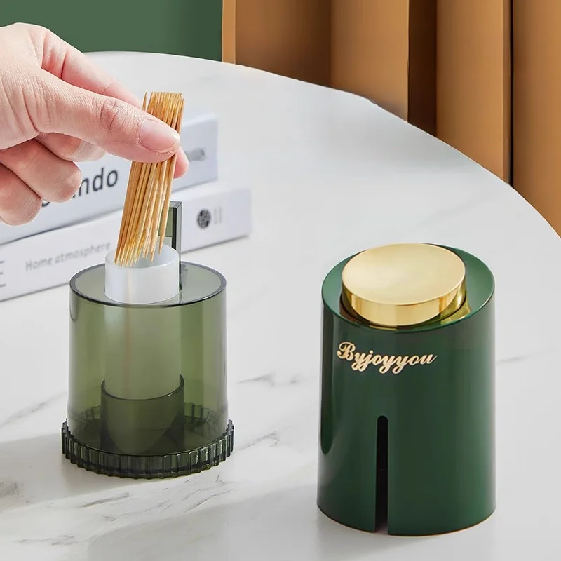 GIANXI Toothpick Dispenser Environment-Friendly Material Press Type Toothpick Holder Home Split Design For Storage Toothpick Box