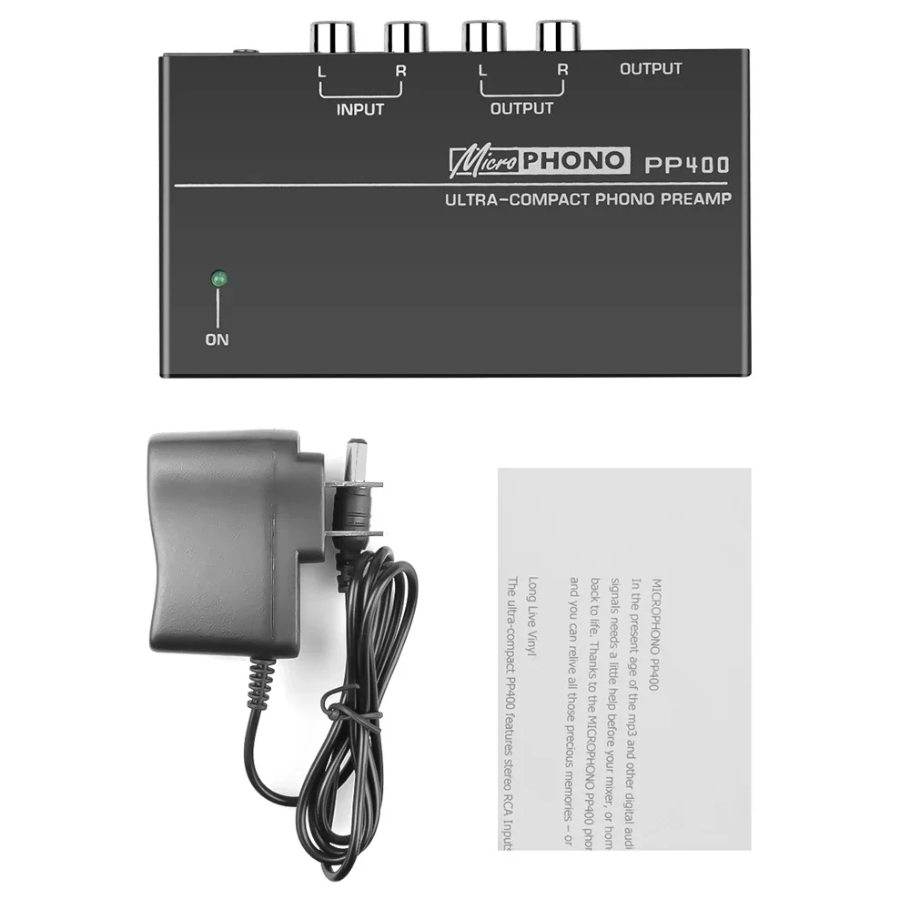 PP400 Ultracompacte Phono Voorversterker Voorversterker Home Mini Audio Versterker met RCA Interface voor Draaitafel Buizenversterker Luidspreker