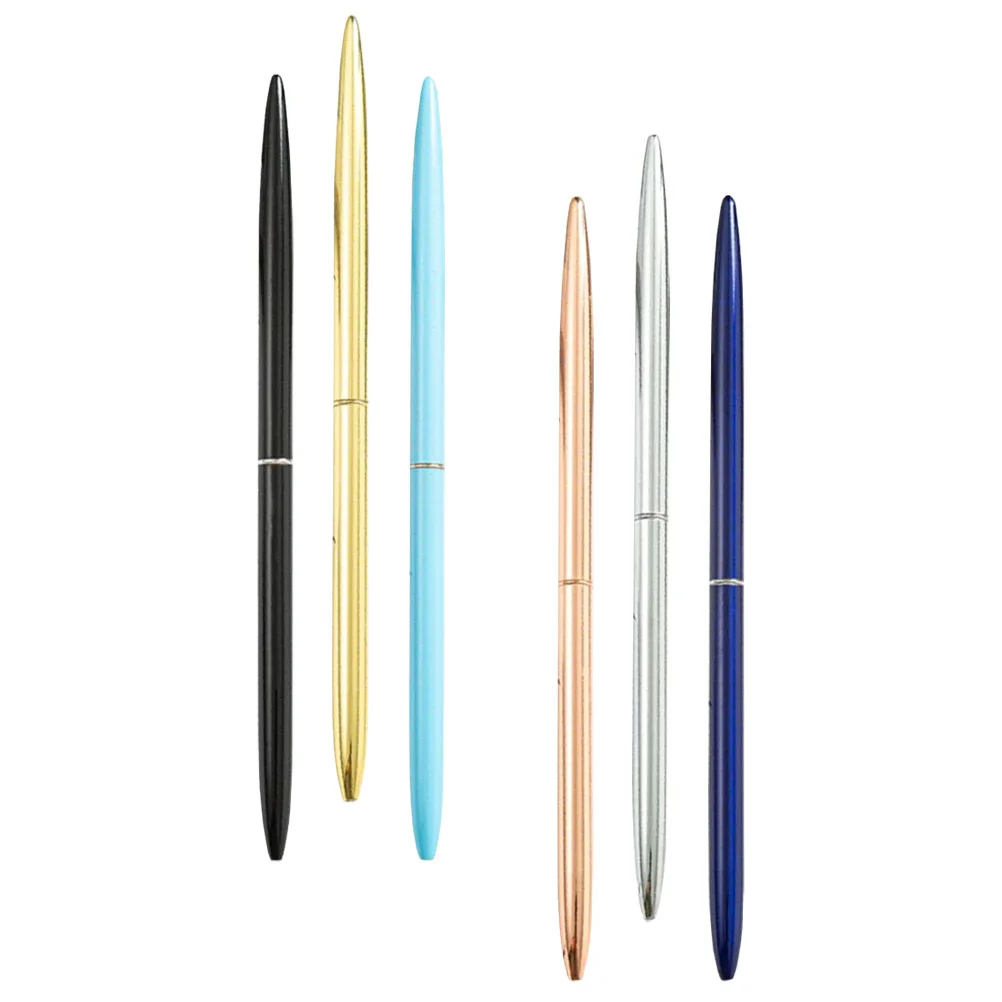 6 Pcs Ballpoint Pen Pens Table Business Front Desk Multi-use Stainless Steel Signature