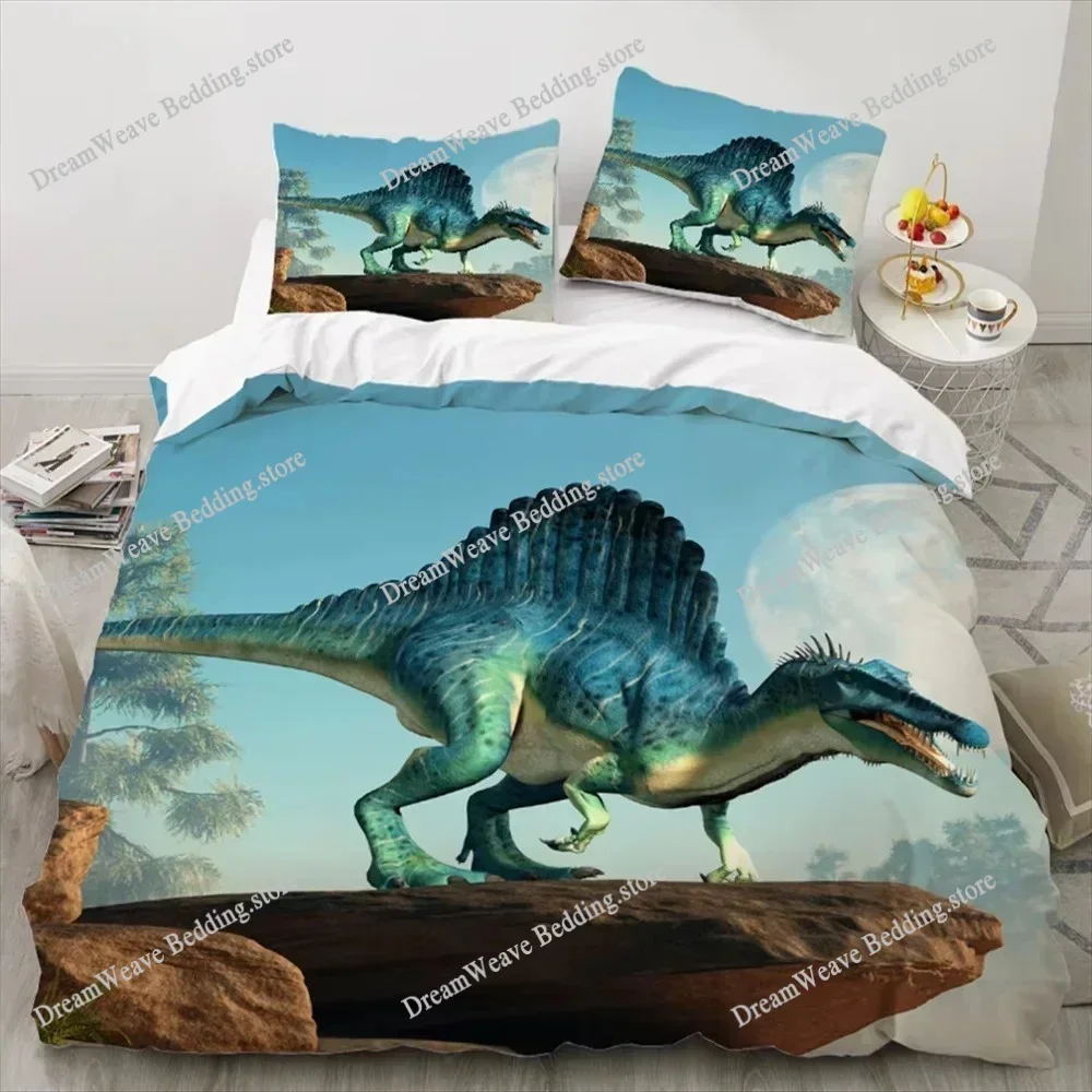 3D Print Dinosaur Duvet Cover King Twin Queen Double Size Kit Ultra-fine Fiber Pillowcase Fashion Polyester Bedding Set963