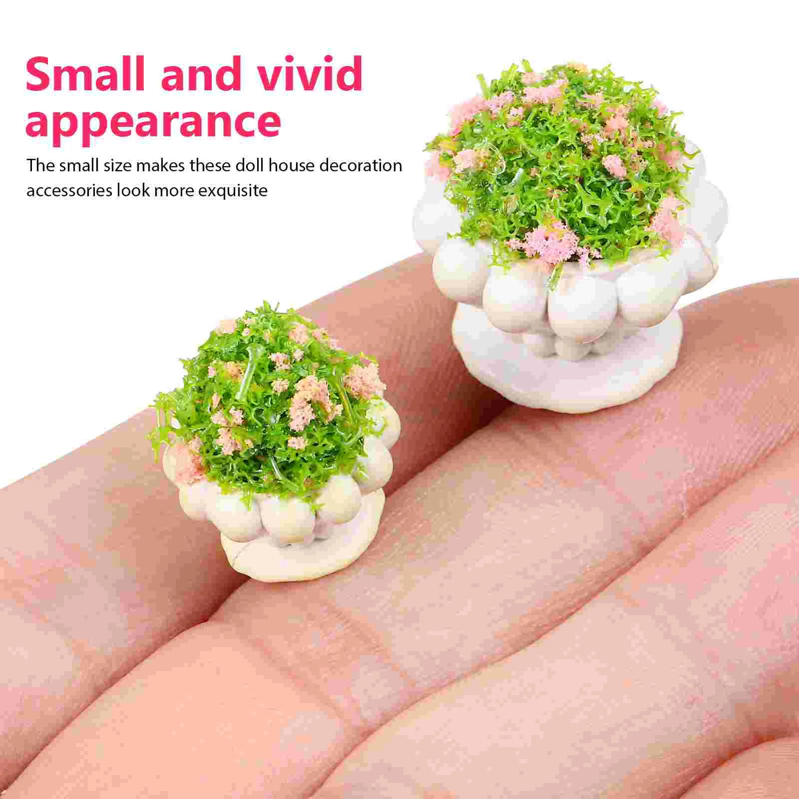 13 Pcs Mini Flowerpot Model Dolls House Accessories Models Dollhouses Miniature Plants Toy