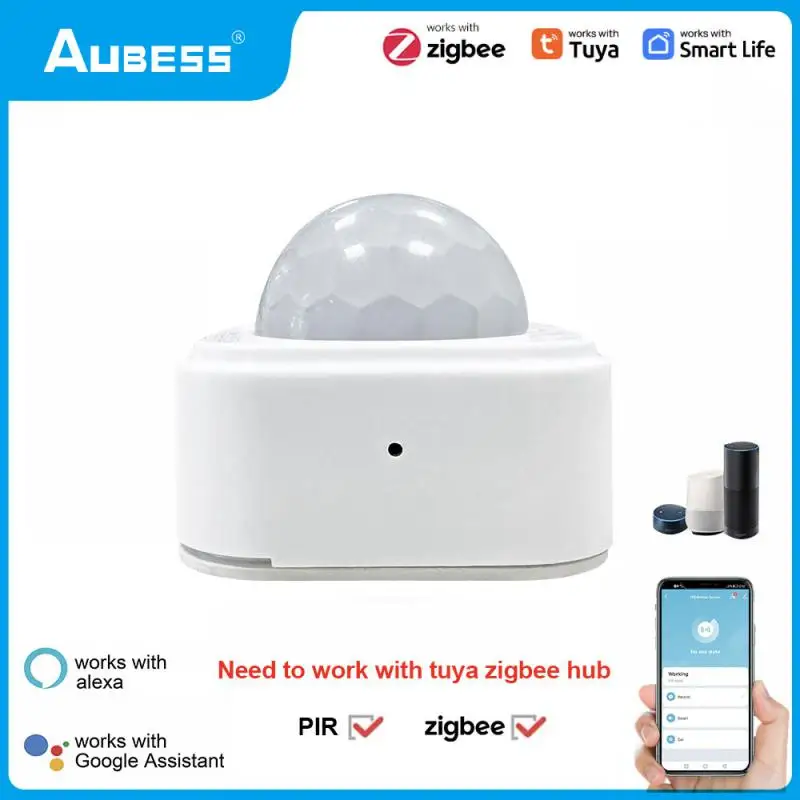 1Pcs Tuya Zigbee PIR Sensor Smart Life APP Remote Alarm Security Protection Detector Works With Alexa Google Home