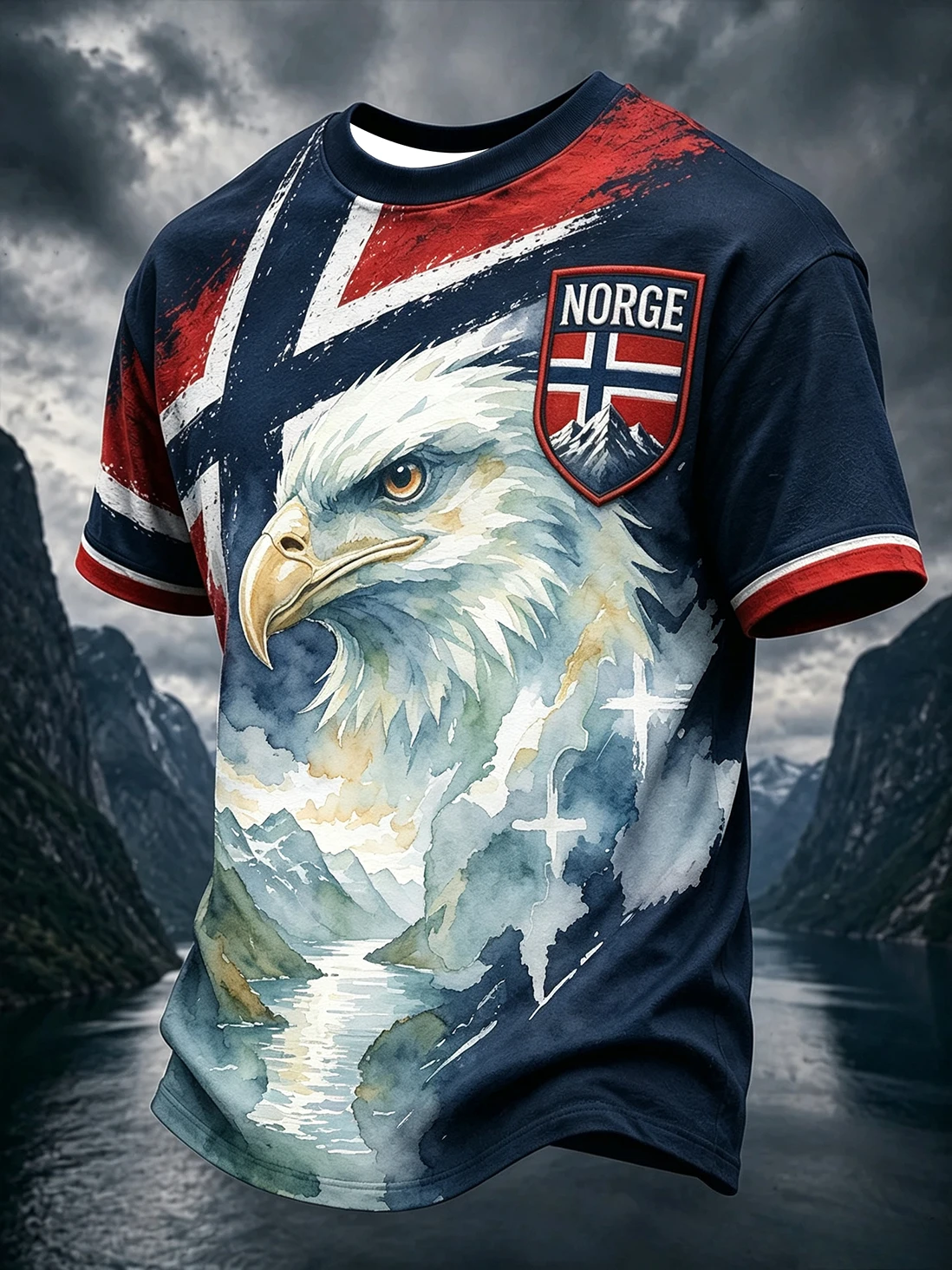 Summer Men's Norwegian Football Training Shirt - 3D Printed Breathable, Sweat-Wicking, Quick-Drying Family Couple Style Shirt