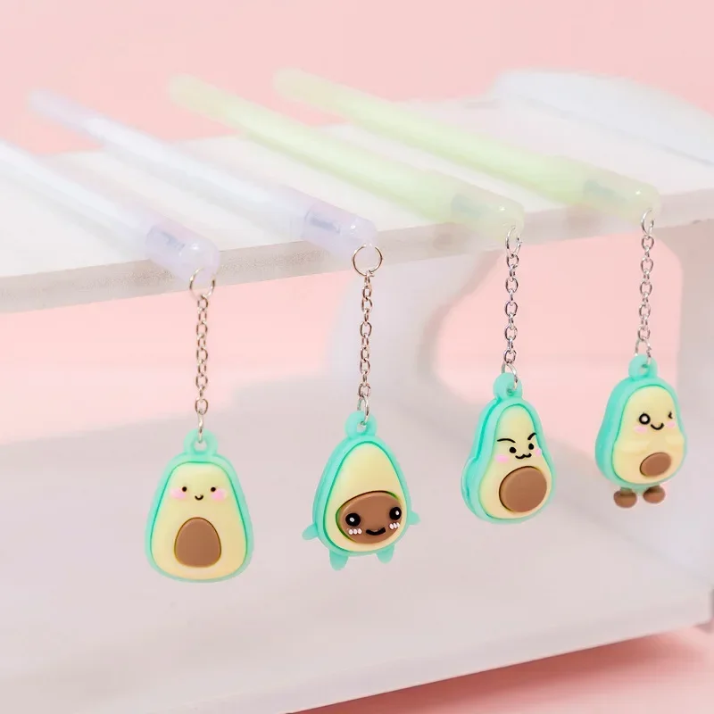 A 50PCS Avocado Pendant Creative Cartoon Student Neutral Pen Student Stationery Neutral Pen Wholesale June 1 Final Prize B