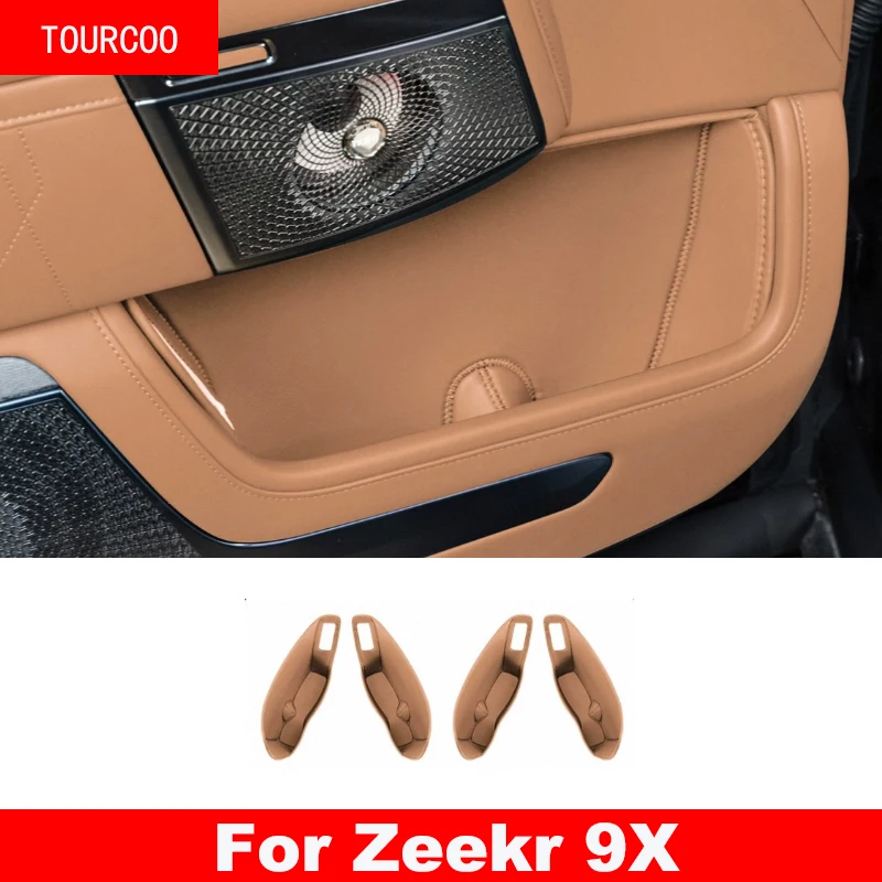 

Для Zeekr 9X 2025 2026: Кожаные накладки на дверные карманы для хранения, защитные вставки в дверные слоты, аксессуары для интерьера автомобиля