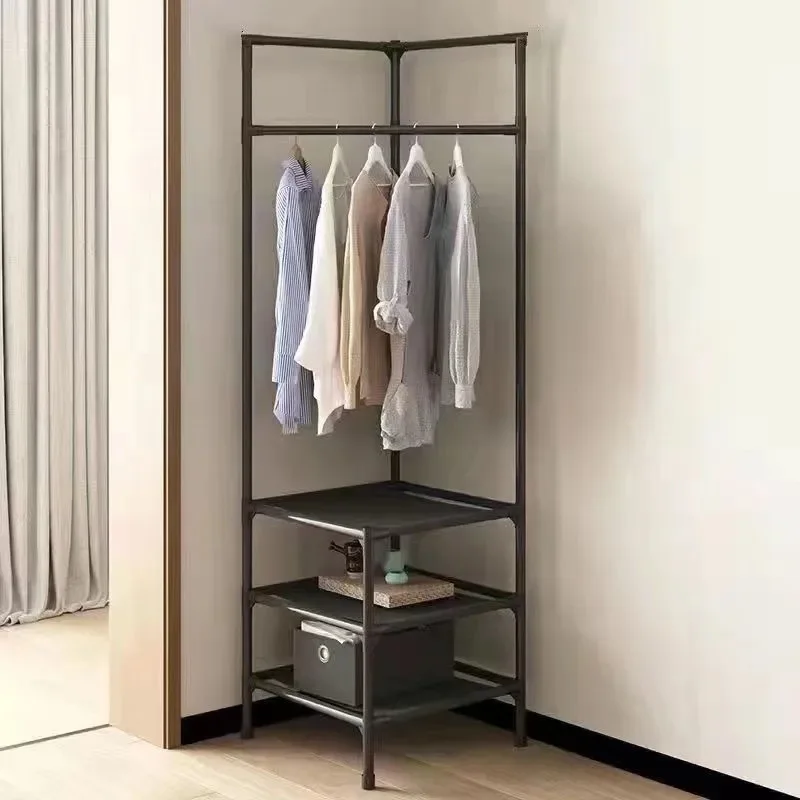 Floor Corner Rack Coats Page Hangers Children Room Rack Home Furniture Floor Stand Clothes Wearing for Clothes Standing Foldable