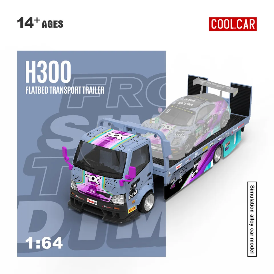 Cool Car 1:64 H300 Flatbed Transport Vehicle Simulation Alloy Car