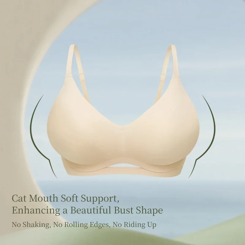 SUJIIN Wireless Bras for Women Sexy Seamless Push Up Vest Small Chest Female Bra Comic Chest Breathable Bralette Underwear MX246