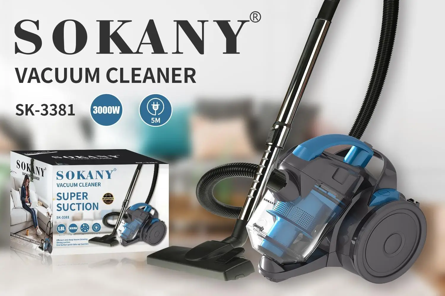 Household vacuum cleaner 2000W multi-function large suction vacuum cleaner wired  가전제품  carpet cleaner  차량용 청소기 샤오미voiture