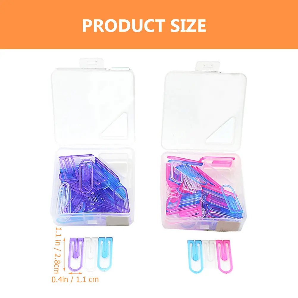 120Pcs Creative Paper Clips Wear-Resistant File Clips Portable Office Supplies Decorative Paperclips for Books