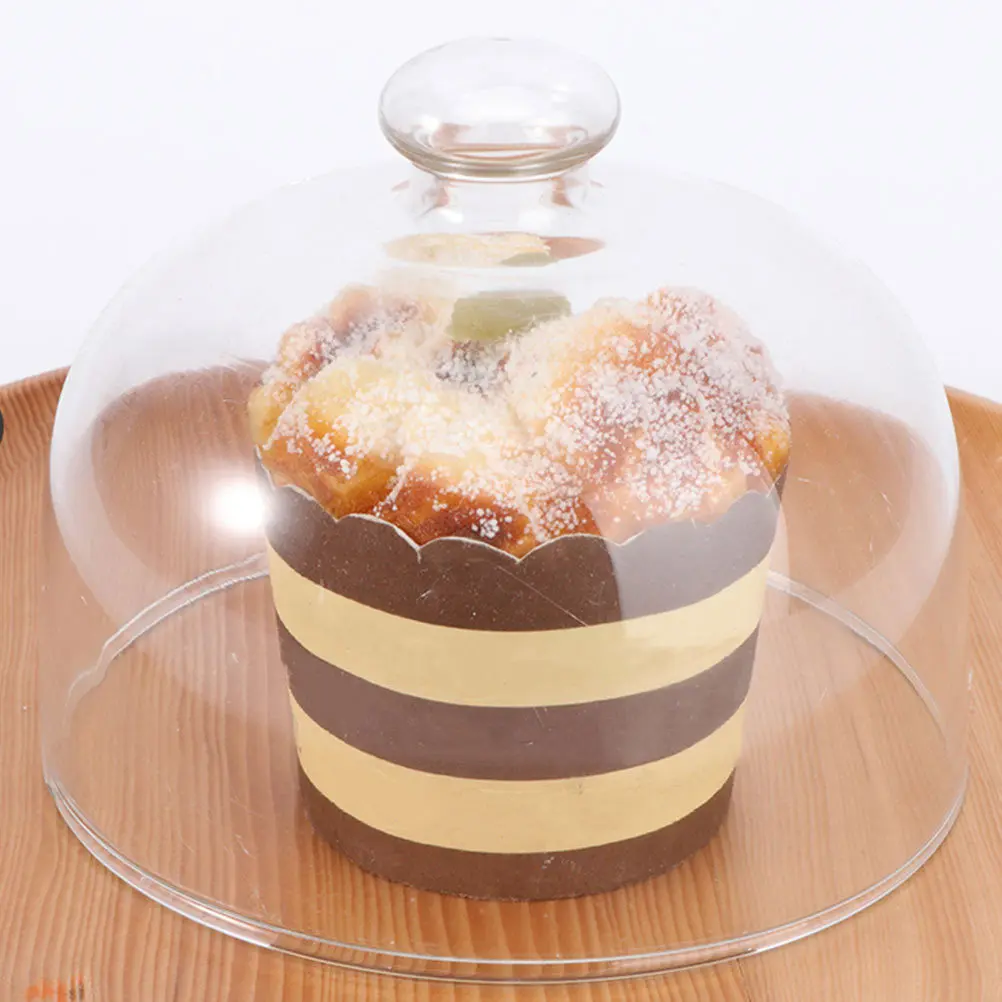 

2 шт. Прозрачные круглые стеклянные колбы-колбы для консервации продуктов, пылезащитные купола для тортов, подставки-колбы для выпечки, фруктов, для использования на кухне