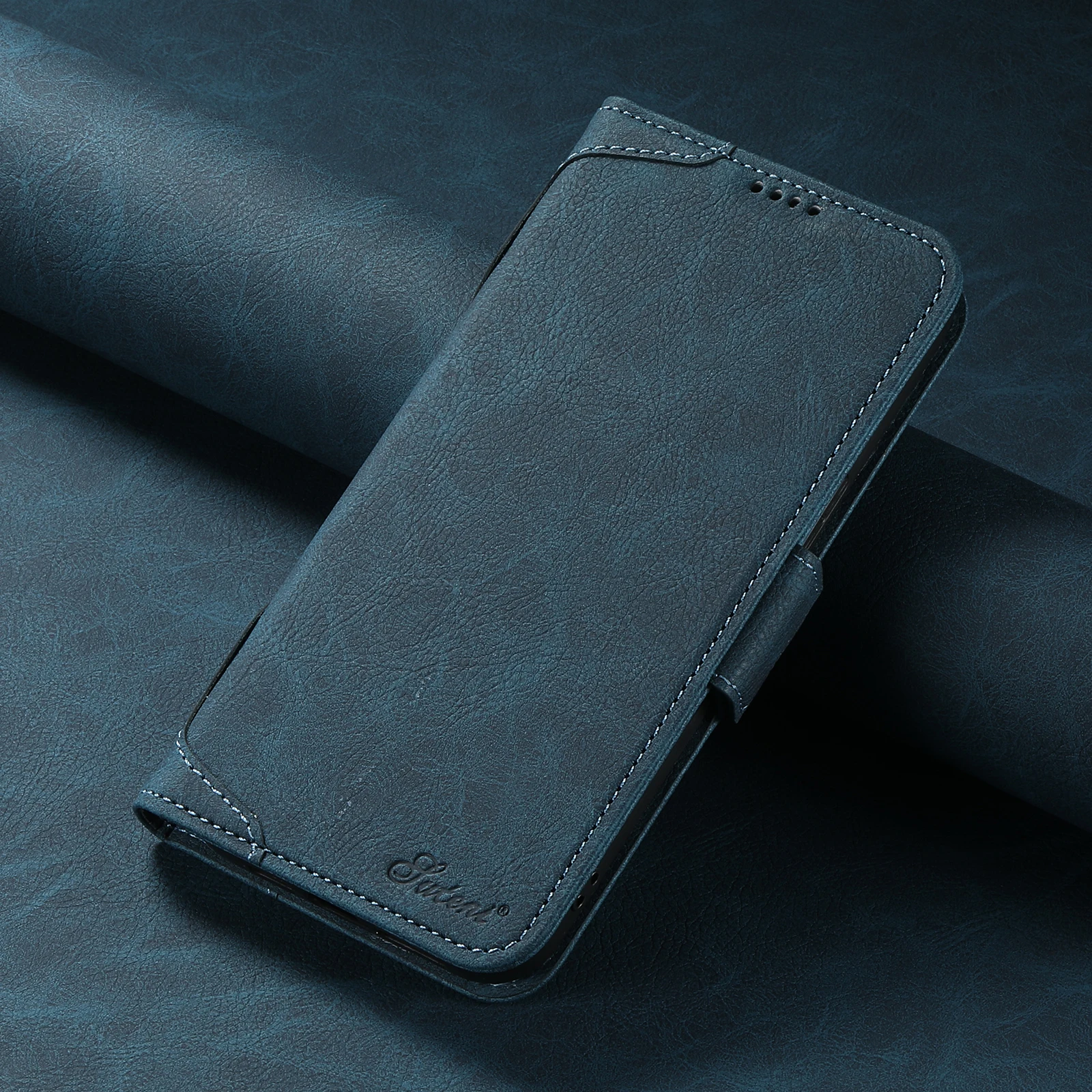 SUTENI Luxus-Brieftasche aus Leder, Magsafe-Kartenhalter, Flip-Magnet-Handyhülle für iPhone 18 17 Air 16 15 14 13 12 Pro Max Plus Cover – Detail 12