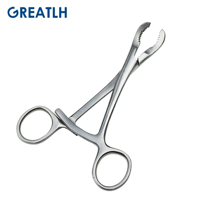 Stainless Steel Toothed Phalanges Reduction Forceps Autoclavable Bone Holding Forceps Veterinary Orthopedics Instruments 1pcs