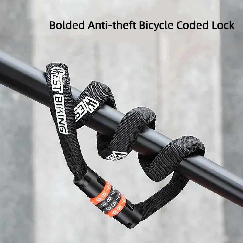 

Portable Bicycle Cable Lock Anti-theft Bike Coded Lock Extended Bicycle Combination Lock For MTB Road Bike