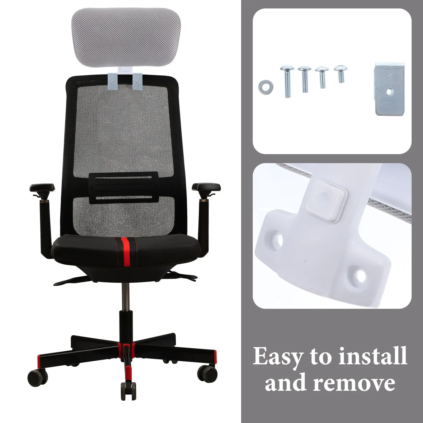 Ergonomic Adjustable Chair Headrest Office Supply Neck Protective Head Cushion for Computer Chair Office Supply