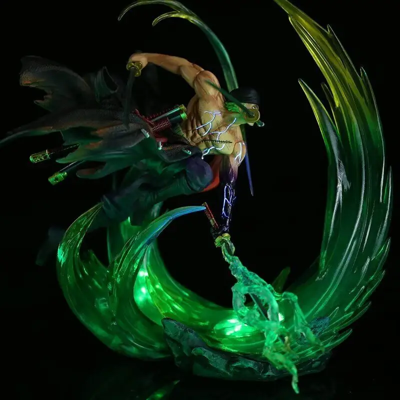 

NEW 24CM One piece Jackson Onigashima Zoro single-player luminescent fluorescent anime figure ornament model