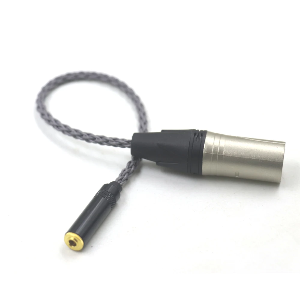 Haldane GrayJelly 4pin XLR Balanced Male to 3.5mm TRS Balanced Female Audio Adapter Cable XLR M to 3.5mm Stereo F Cable