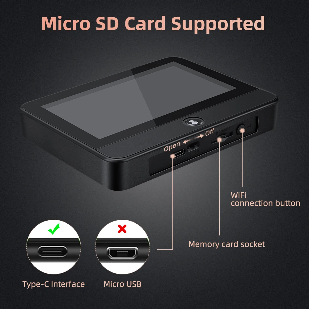 Elecpow-cámara Digital con visión nocturna para el hogar, sistema de timbre inteligente con wifi, pantalla de 4,3 pulgadas, 1080P, detección de