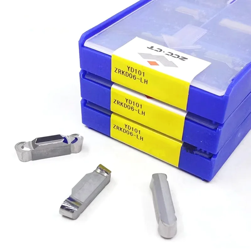 10pcs ZRKD06-LH YD101 Grooving Inserts 6mm Profiling Radius Blade CNC Lathe Metal Cutter Turning Tools for Aluminum