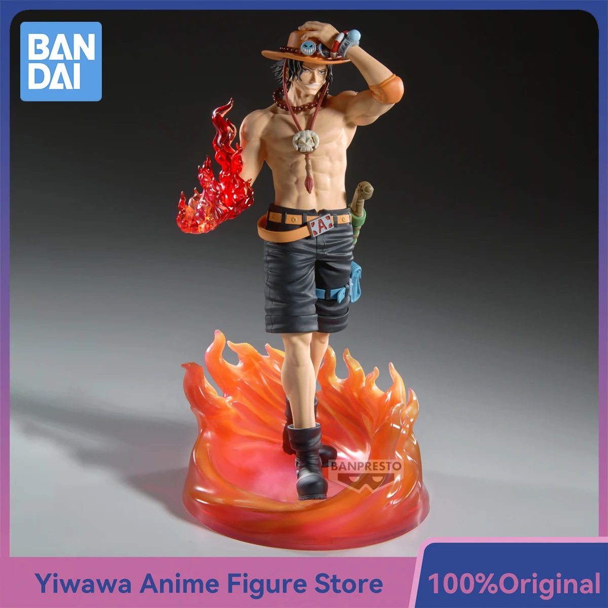 

Newest Banpresto One Piece The Shukko Portgas D Ace LOGIA Anime Figure Ornament Fine Collectible Model Toy Original Doll