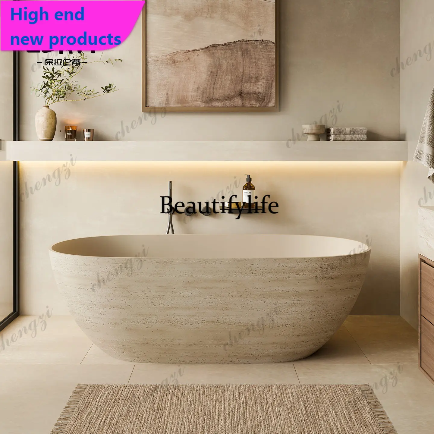 Bathtub Home Hotel   Bathroom Integrated Separate Deep Soaking BathA68