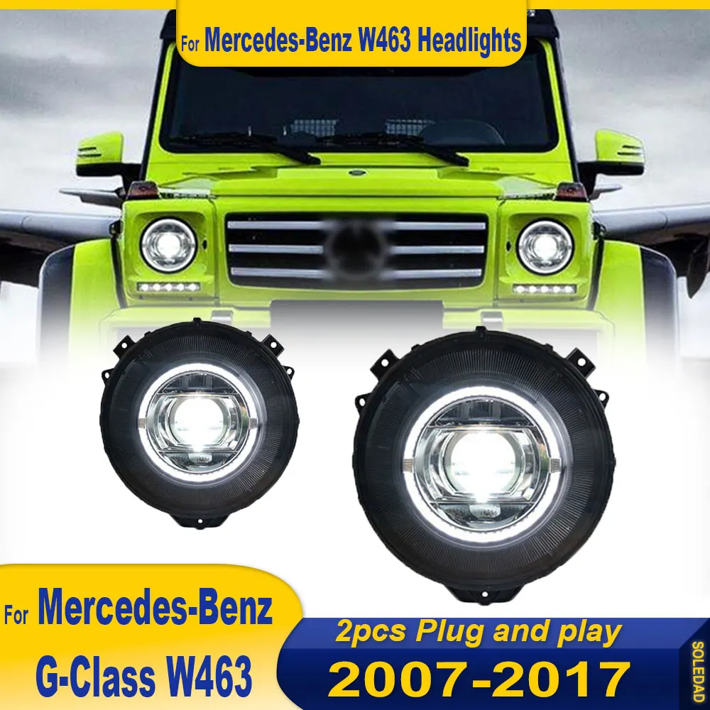 LED Headlight Assembly For Mercedes-Benz W463 Headlamps G-Class 2007 2008-2017 Projector Lens Auto Accessories Plug and play