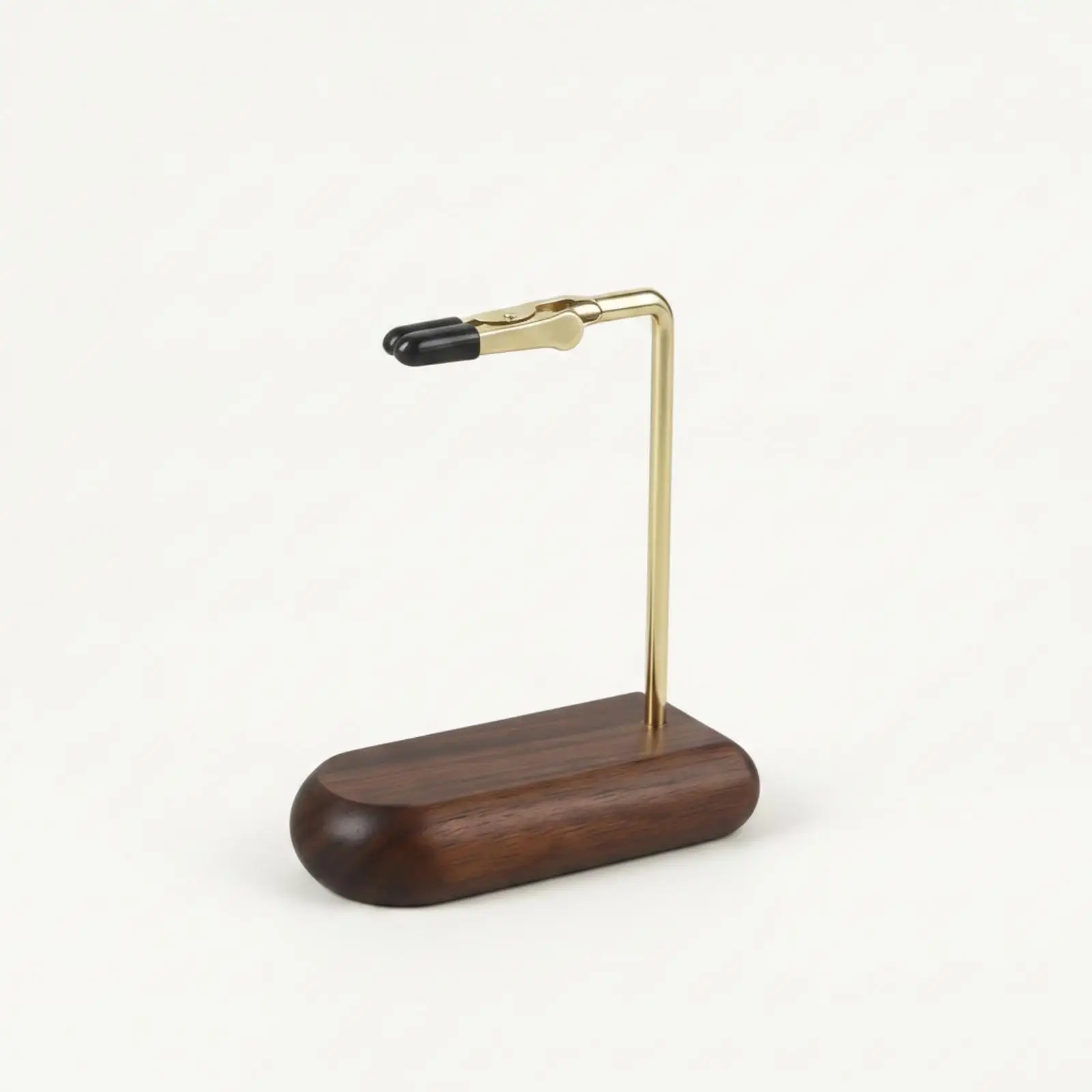 Jewelry Clasp Helper Clip with Walnut Base for Bracelet Fastening Tabletop Chain Holder Stable