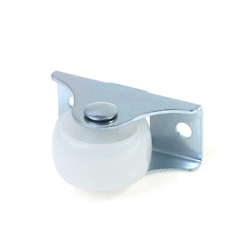 4Pcs/Set 1 Inch White Micro Lightweight Drawer Wheel Plastic Directional Caster Guide Furniture Small Pulley Hardware Accessorie