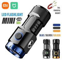 ﻿ Xiaomi MINI Rechargeable LED Flashlight Camping Light With Side Lights Lampshade Tail With Magnet Exploring Camping Outdoor