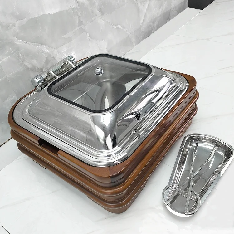 Square wooden seat base stainless steel
