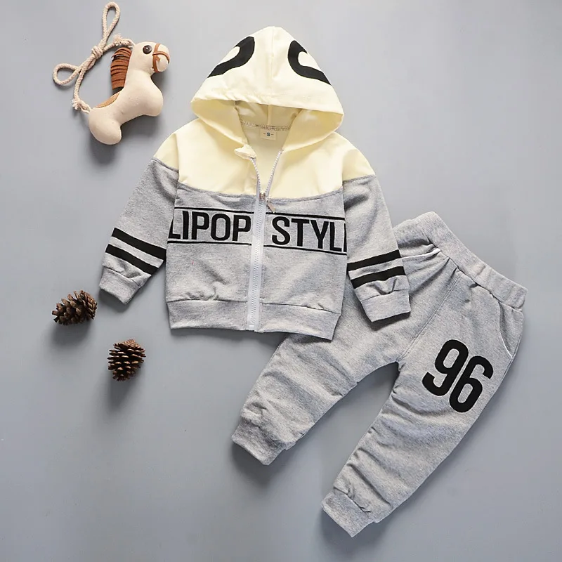 2023 Fall Winter Children Set  Toddler Boys Outfits  Crew Neck Long Sleeve Sweatshirts Pants 2Pcs Clothes Set 0-5 Year