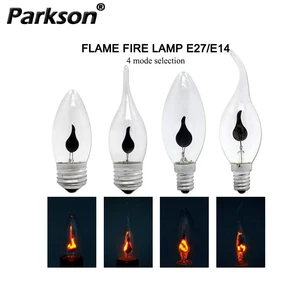 خمر إديسون لهب E27 E14 LED شمعة مصباح AC 220V 3W تأثير الرجعية وميض مصباح ضوء النار لإضاءة الديكور المنزلي أفضل 6 مبيعات لمداخن المصباح العتيقة - رقم 1