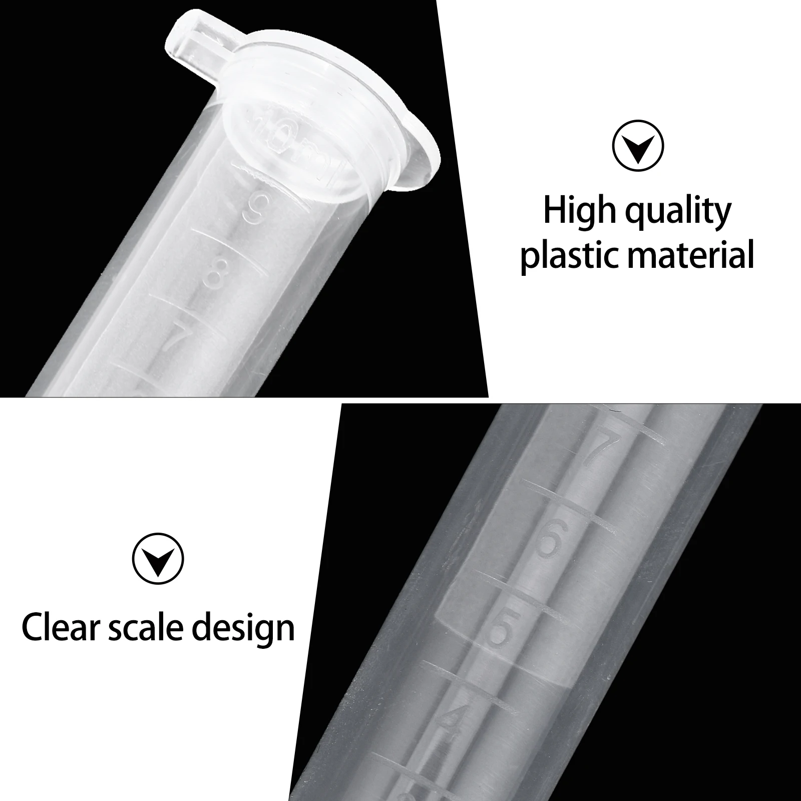

200 Pcs Tube Test Tubes Experiment Round for Laboratory Plastic 10ml