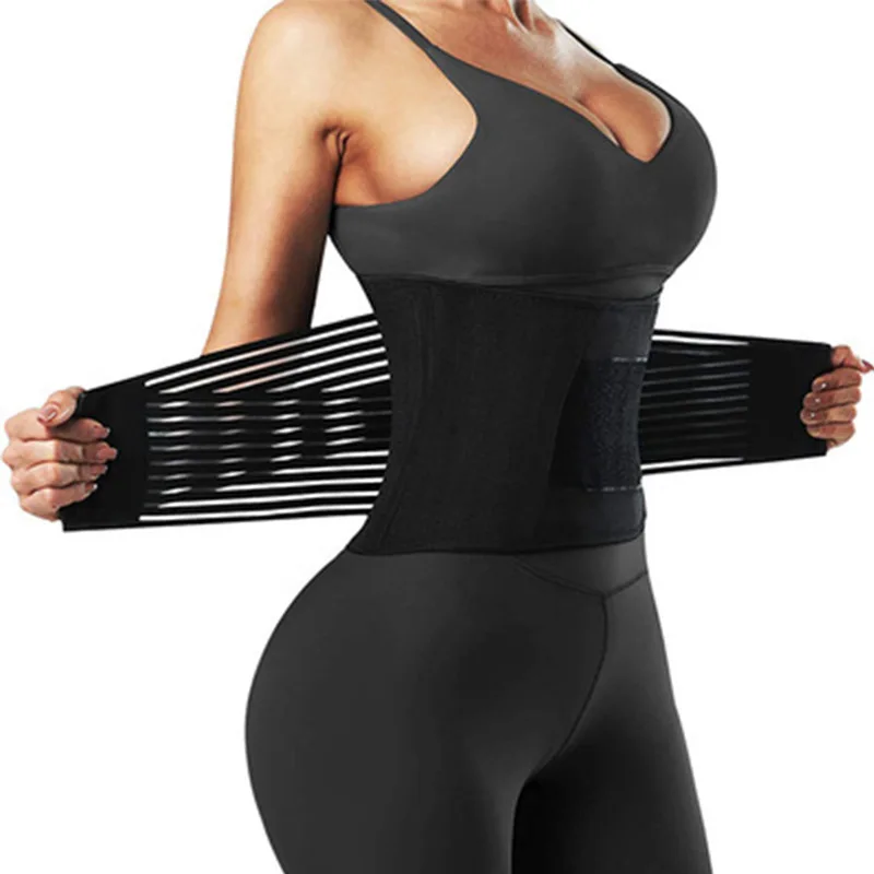 Women Personal Health Care Waist Trainer Belt Shapewear Workout Gym Clothes Back Brace for Back Belt Tie Shaping Abdominal Band