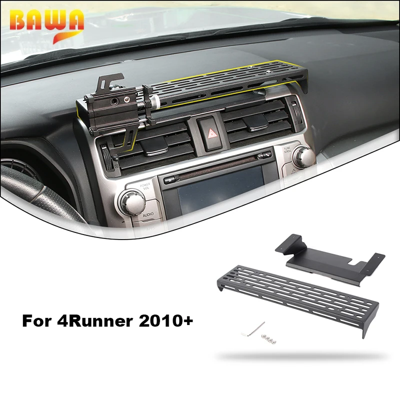 BAWA Multifunction Center Console Expansion Bracket Storage Shelf For 4Runner 2010-2023 Car Interior Accessories