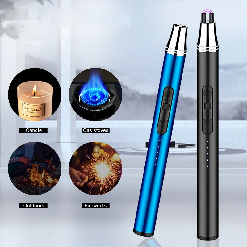 

Kitchen Lengthened Gas Stove Ignition Gun USB Charging Arc Lighter Pulse Windproof Lighter Cigarette Lighters Unusual Lighters